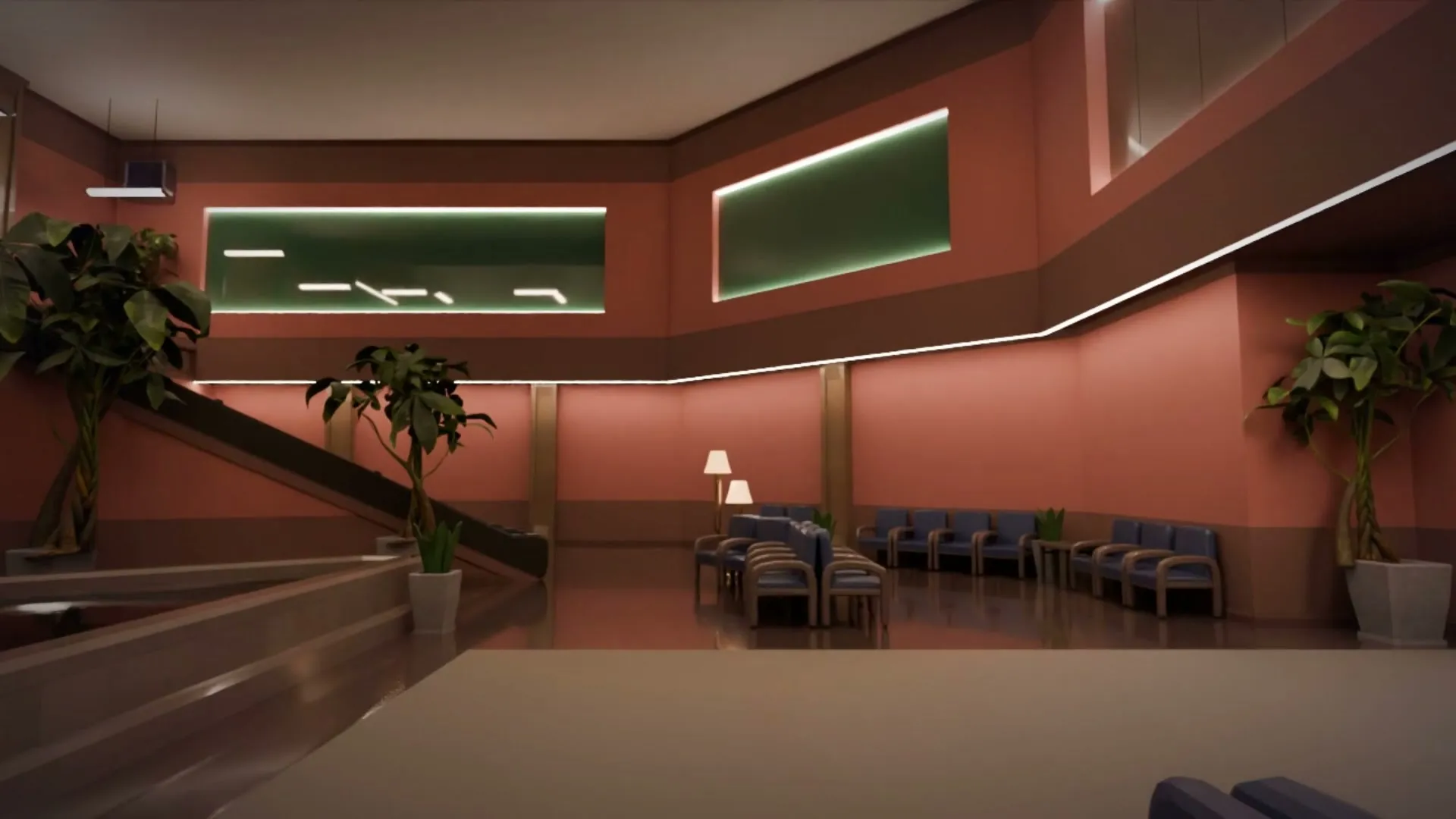 Le hall et son double escalier
