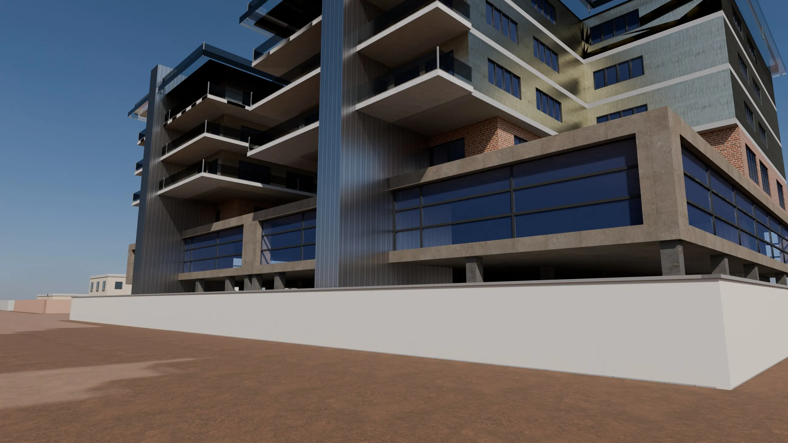 Façade arrière — Immeuble résidentiel R+5